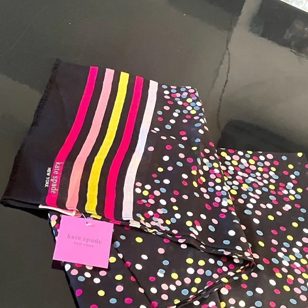 NWT KATE SPADE confetti oblong scarf